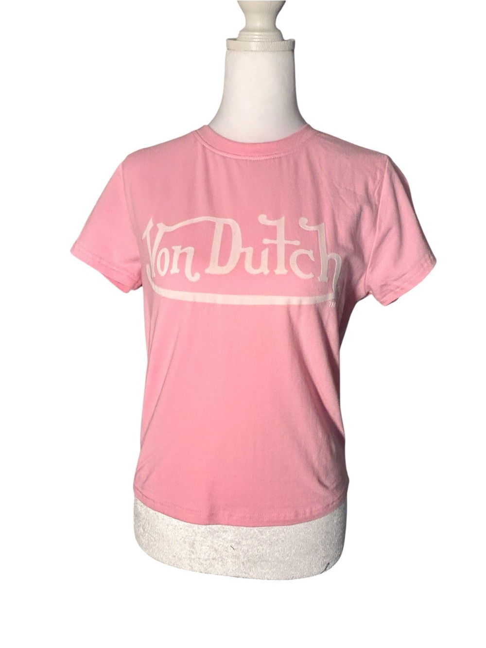 NWT Von Dutch Wings Baby Tee Pink L